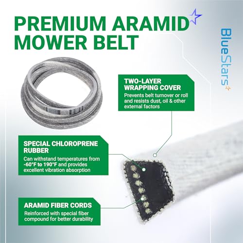 Image of BlueStars 109-8073 Deck Belt | Aramid Cord | 5 /8 x 198.75