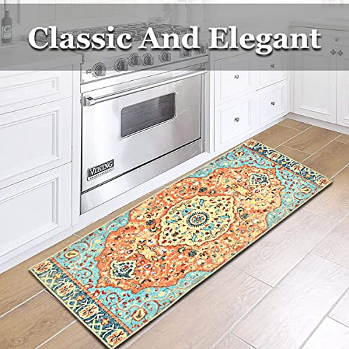 ishro home 3D Printed Bedside Runner Carpet Anti Skid for Home/Kitchen/Kitchen/Living Area/Office Entrance. (Retro, 22 x 55)