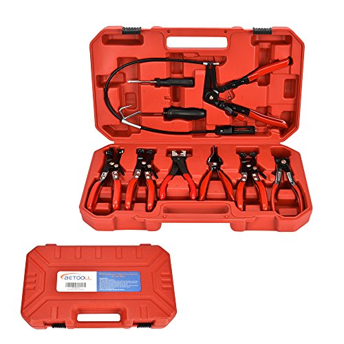 BETOOLL 9pc Hose Clamp Pliers, Professional Automotive with Flexible Wire Long Reach,…
