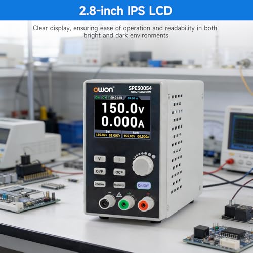 Image of OWON Lab Power Supply (0-300V 0-5A), Programmable Max 400w Constant Power Output with 0.05% high-Precision Voltage and Current Control and Output Enable /Disable Button SPE30054