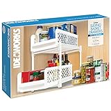 Ideaworks 2 Tier Kitchen Bathroom Storage Organizer - Store Food Supplies