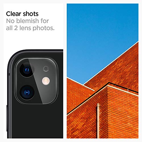 Image of Spigen Tempered Glass Camera Lens Protector Black For Iphone 11-2 Pack