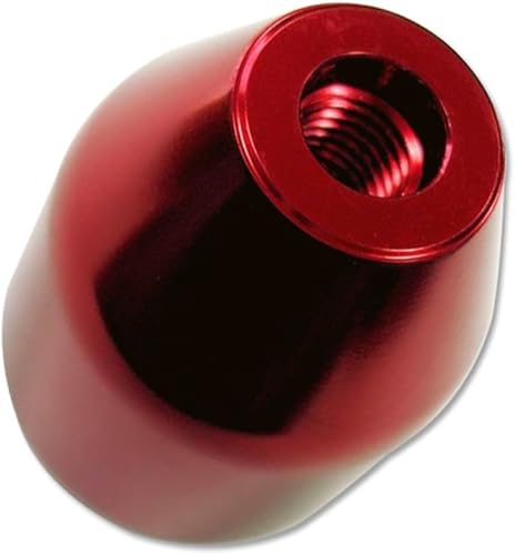 Miniatura 4 de VMS RACING Pomo de palanca de cambios roscado de 5 velocidades tipo R tipo S de 0.472 x 0.049 in en aluminio billet rojo (sin adaptadores) m12x1.25