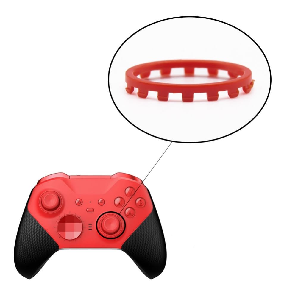 Set di Alloggiamenti di Ricambio per Xbox Elite Series 2 Controller, Core Rosso, Kit Guscio Completo Include Custodia Telaio Centrale ABXY LT RT Pulsanti LB RB Paraurti Accessori