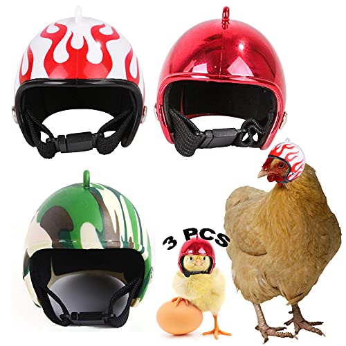 Hühnerhelm Kopfbedeckung 3 Stück Hühnerhelm Kunststoff Huhn Helm Haustier Helm Helm Für Huhn Haustierschutzhelm Entzückender Helm Für Huhn Ente Vogel Und Anderes Geflüge Kopfschutz 3 Farben 4 x 4.5cm Cover