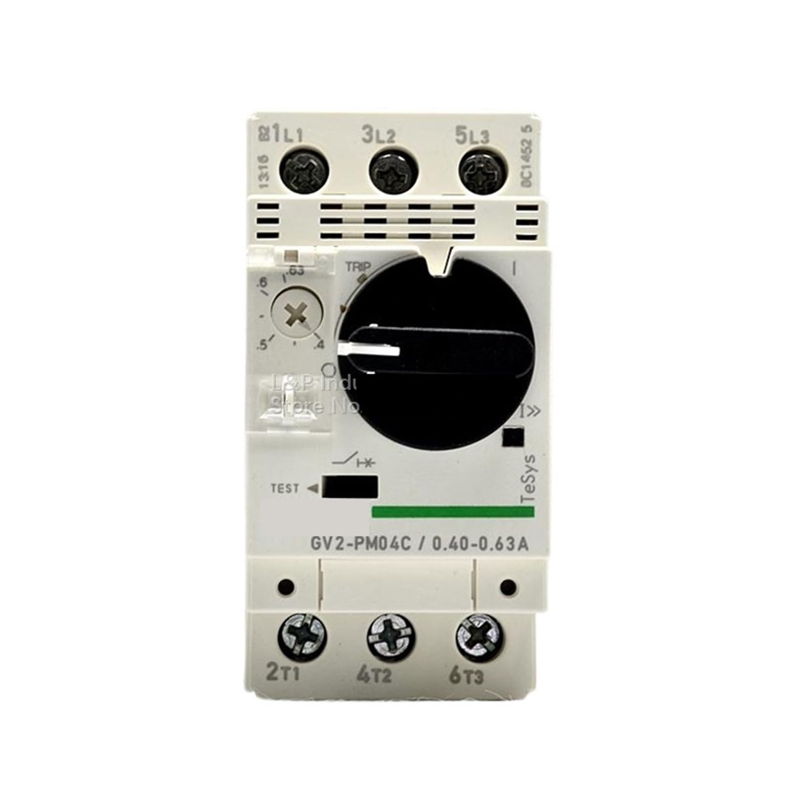 LHNBGTUIW Electrical GV2-PM04C Magneto Circuit Breaker Protection GV2PM04C 0.4-0.63A 3P Three-Phase knob Type