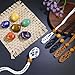 6Pcs Adjustable Crystal Necklace Cages with 7 Chakra Crystals & Healing Stones Set, for Jewelry Making, Yoga Meditation (7 Tumbled Stones + 6pcs Cord)