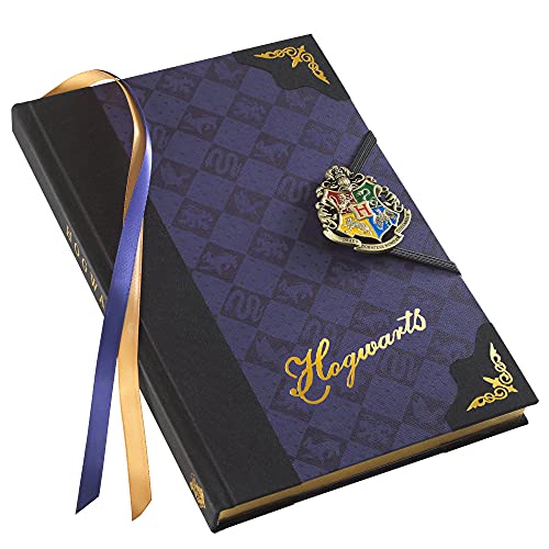 Carnet de notes Harry Potter pour écrire ses sorts, grand format rigide avec blason Poudlard