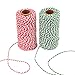 Sunmns Christmas Twine Cotton String Rope Cord for Gift Wrapping, Arts Crafts, 656 Feet (Multicolor A)