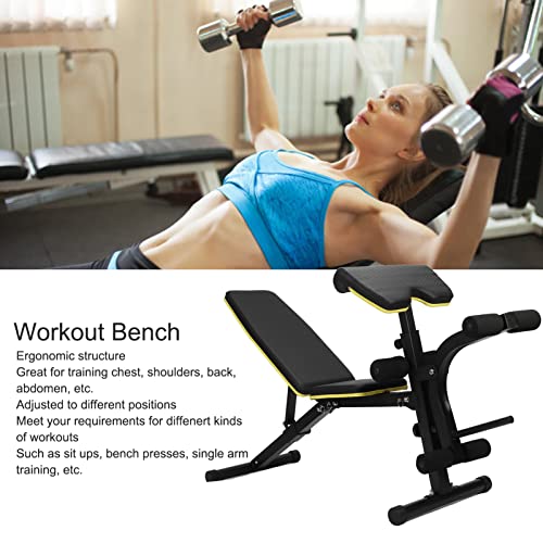 Foldable-Workout-BenchMultifunction-Workout-Bench-Foldable-Soft-PU-Adjust-Back-Cushion-Strength-Training-Chair-Weight-Exercise-Bench