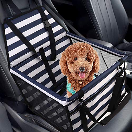 Tendycoco Assento de carro para cães tecido Oxford respirável portátil para transporte de carro para