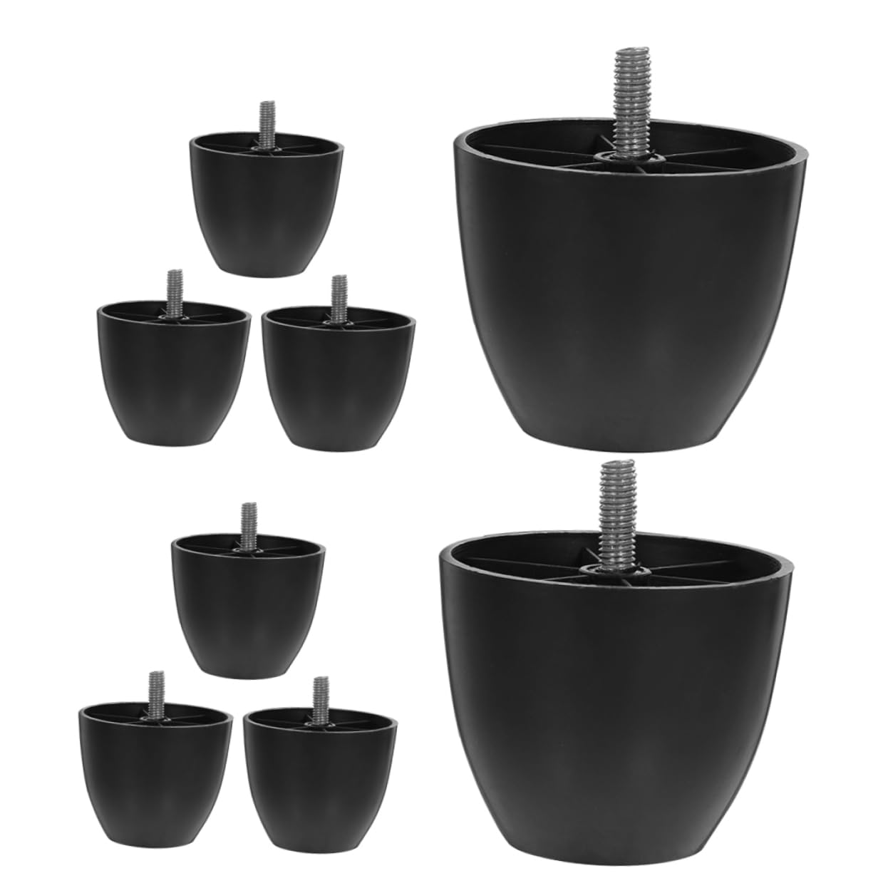 Pies de plástico para muebles de alta durabilidad y soportes reforzados de sofás