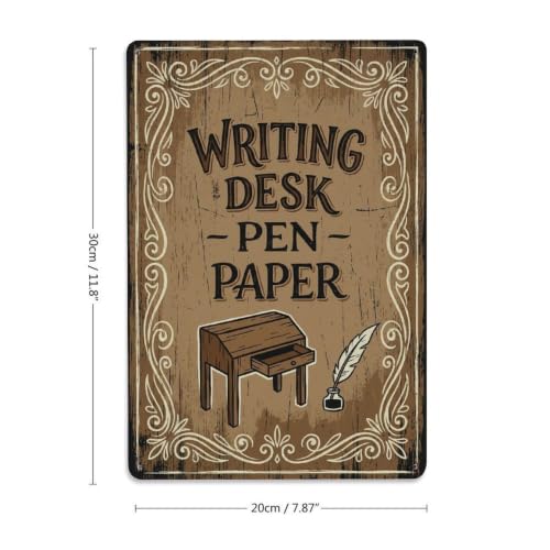 Plaque en métal pour écrire un stylo de bureau – vue 2
