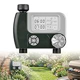 Bewässerungscomputer mit Display, Garten Bewässerungsuhr mit Schleifenprogrammierung/Automatischem/Manueller Modus, Wasserdicht Bewässerungssteuerung Bewässerungssystem für Balkon Terrasse Garten