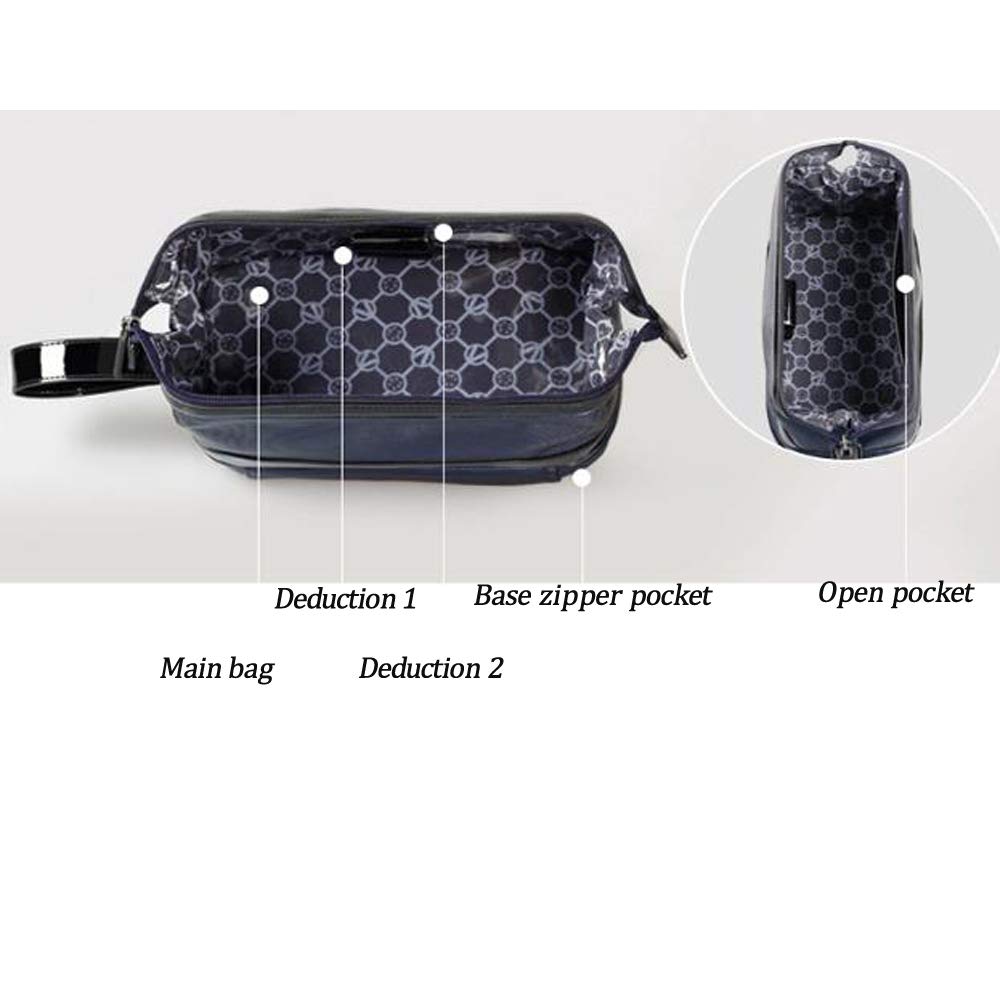 REYG Neceser para Hombre Viaje Negocios Viaje De Negocios Fitness Baño Esencial Azul Oscuro 23 * 12 * 14 5 Cm,Darkblue
