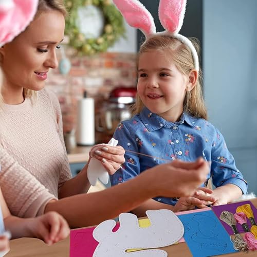 Select Zone DIY Nähen Kinder Bastelset Filz Bastelset mit Stickgarn Plastiknadeln Füllwatte Schere Prinzessin – Ansicht 6