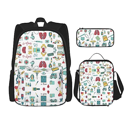 Sac à dos de voyage et d'étude avec sac repas pour sorties scolaires et campus