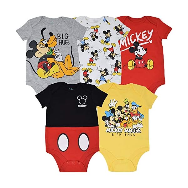 Disney Pacote com 5 bodies de manga curta