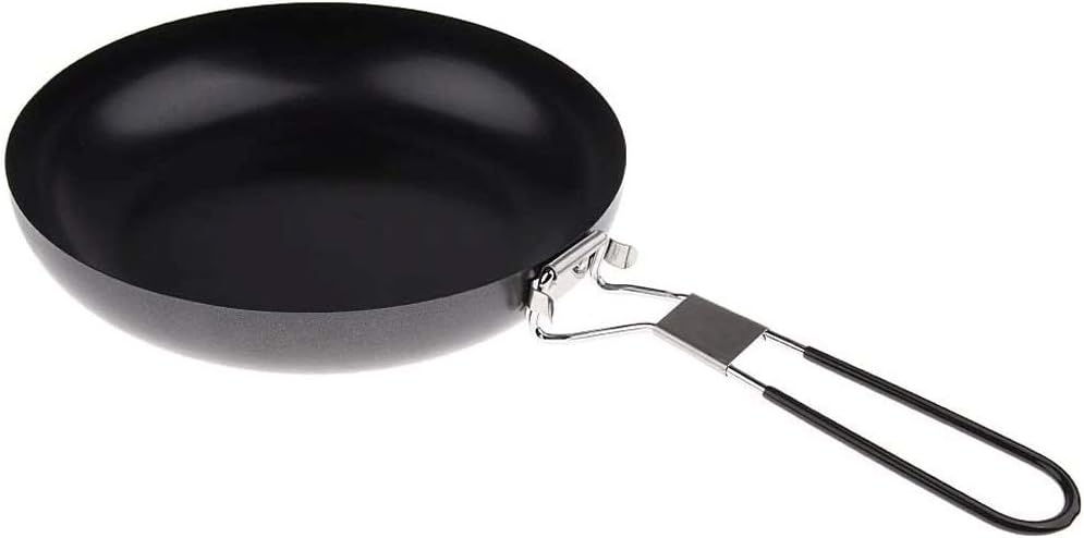 Outdoor Camping Cookware Portable Non-Stick Frying Pan Pot Folding Handle ?Single Pan Foldable Non-Stick Pan