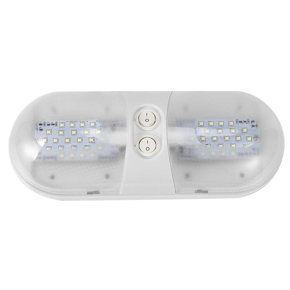 Plafonnier, Qiilu LED plafonnier, 12V 800lm dôme plafonnier LED plafonnier ovale pour voiture RV remorque camping-car bateau