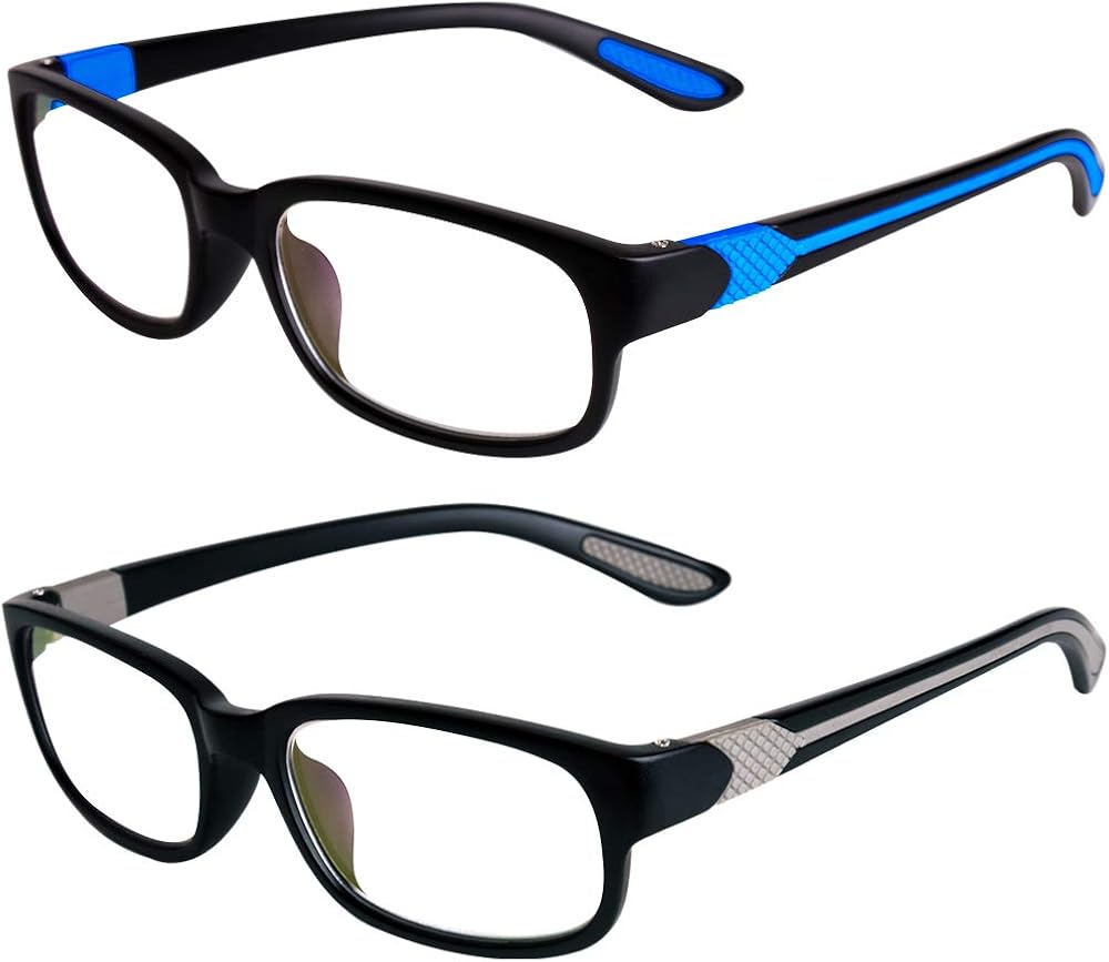 OURUI Blue Light Blocking Reading Glasses 2 Pairs Comfort Computer Reader Glasses