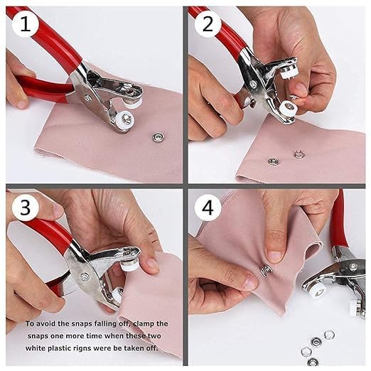 KACHKIT Grommet Rivets Setting Pliers | Eyelet Setting Pliers Tool Rivet Snap Fastener | Hand Press Tool Canvas, Bags Shoes, Leather Belt (Pack of 1) (Button 100) 1