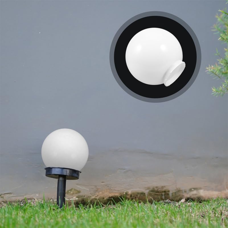 Pantalla De LáMpara AcríLica EsféRica 11.81In Cubierta De Luz De Globo Repuesto Para JardíN Exterior Y Patio DecoracióN Moderna