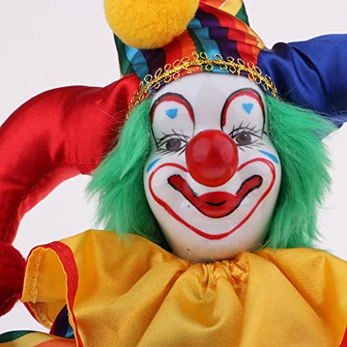 Muñeco Payaso de Porcelana Prettyia 38 cm miniatura 2