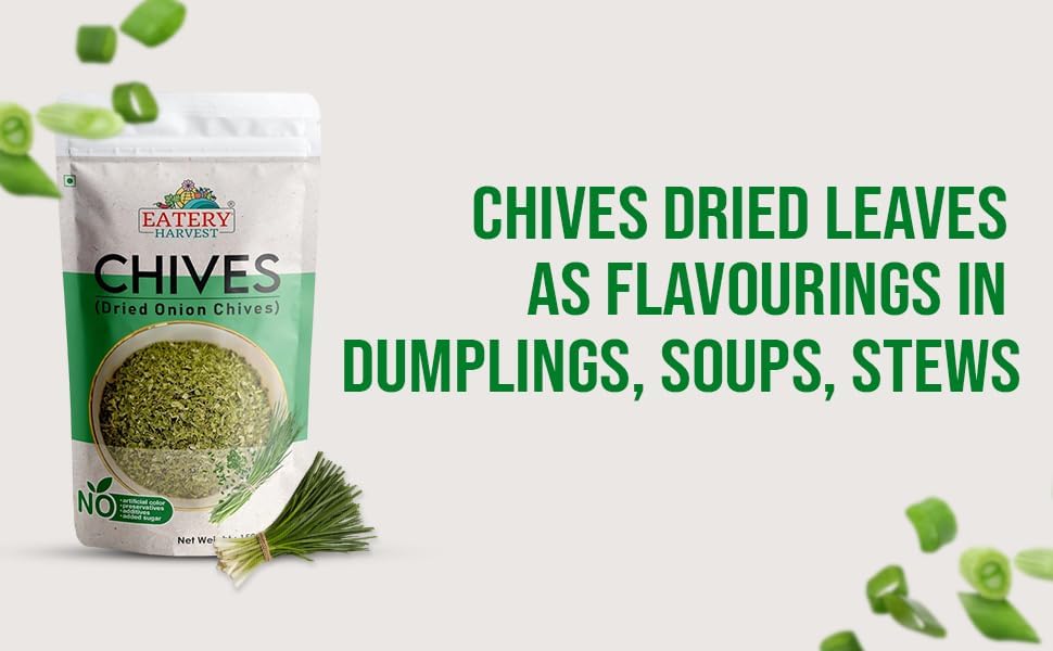 EATERY HARVEST by Saipro Chives 150g, Herb Seasoning |Chives Dried Leaves as flavourings in dumplings, soups, stews|Natural, GMO free - Image 4 thumbnail