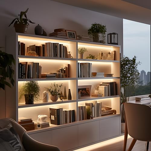 Image of 24V COB LED Strip Light Natural White 4000K IP20 Uniform Light Emitting 480LEDs /M 16.4FT /5M CRI90 Flexible Can be Cropped LED Light Strip Cabinet Home DIY Lighting (Natural White 4000K)