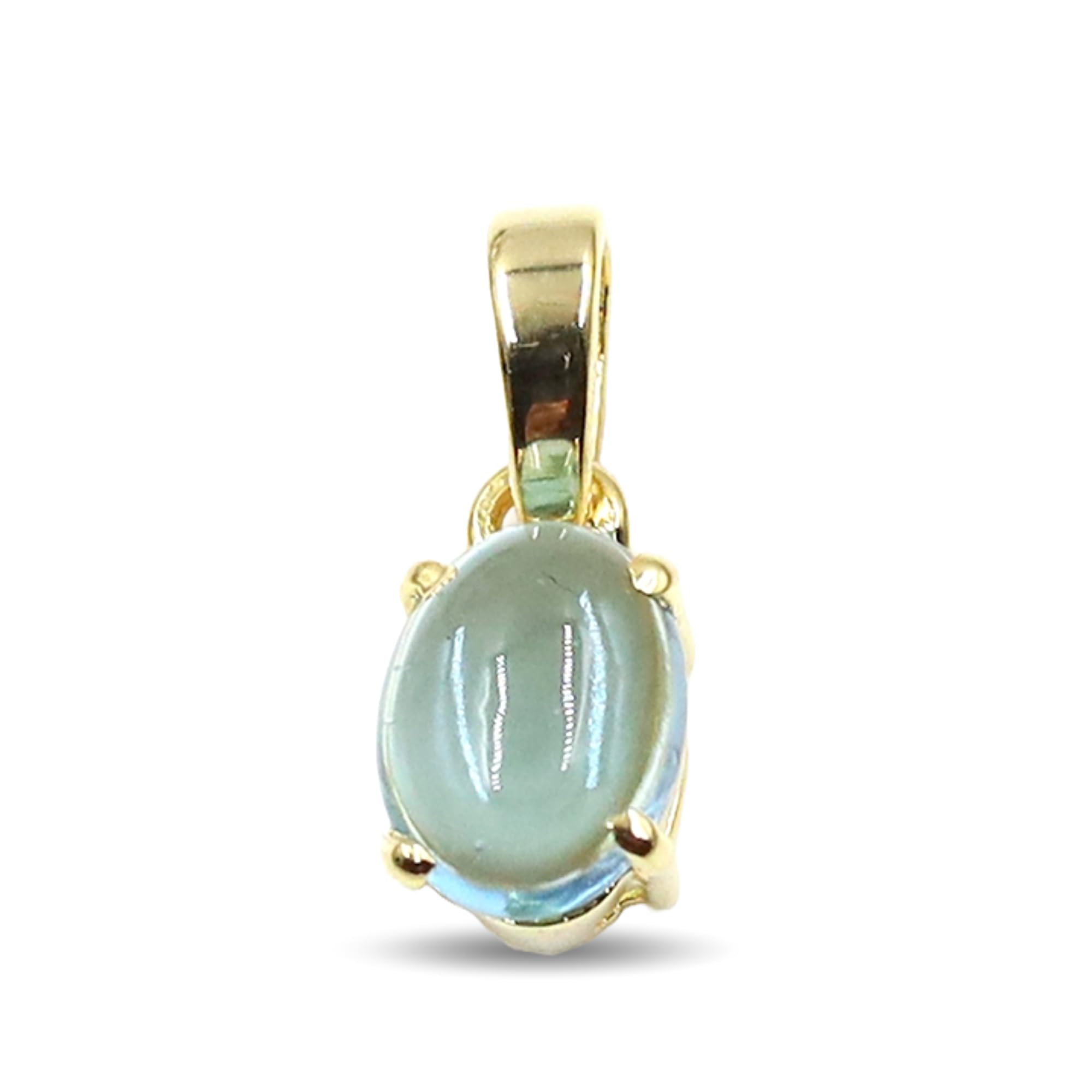 HIMALYA QUARTZ スターリングシルバー ペンダント、女性用天然ネックレスペンダント ミニマリスト ボーホー アンティークデザイン SCP-058-066-P, ストーン, スイスブルートパーズ