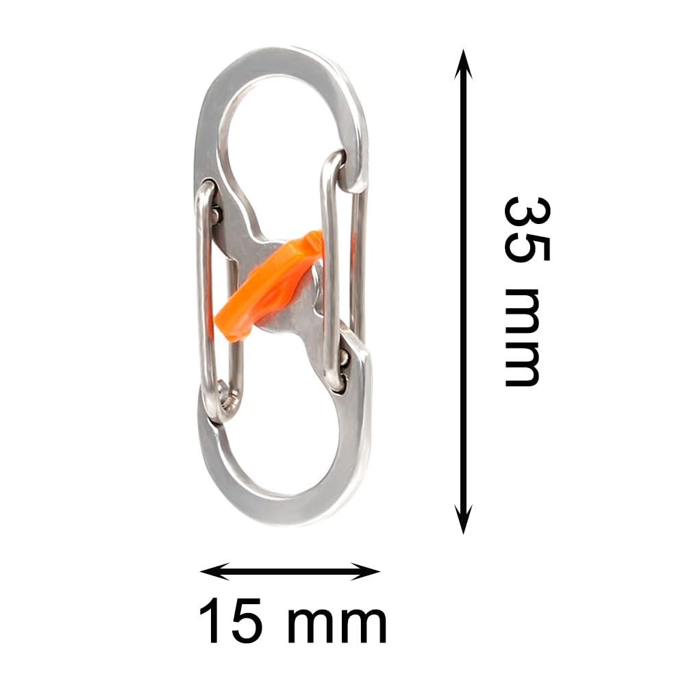 Mousquetons S 10 Mousquetons Mini S - Porte-clés Double Ressort Pour Randonnée Et Quotidien Porte-clés Aluminium Miniature