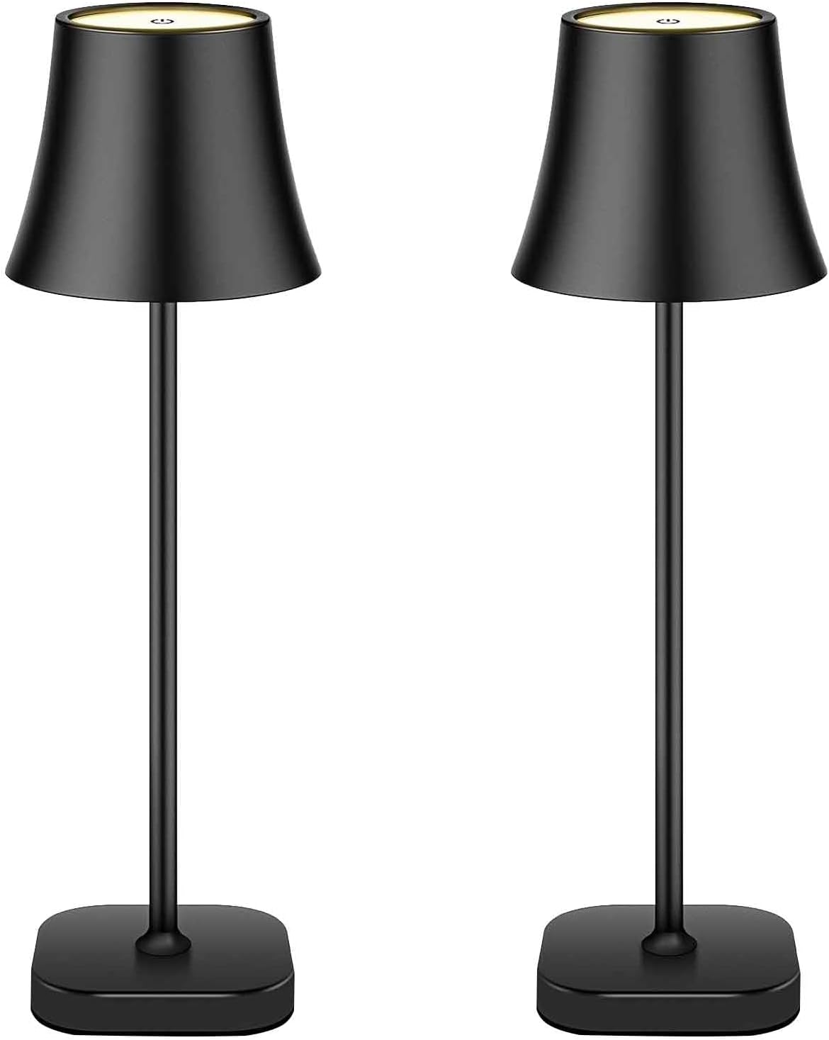 Table Lamps for Living Room Set of 2: Bedside Lamps for Nightstand: 5400mAh 72 Hours Battery Operated Rechargeable Cordless Table Lamp for Bedroom LED Dimmable Wireless Touch Desk Lamp