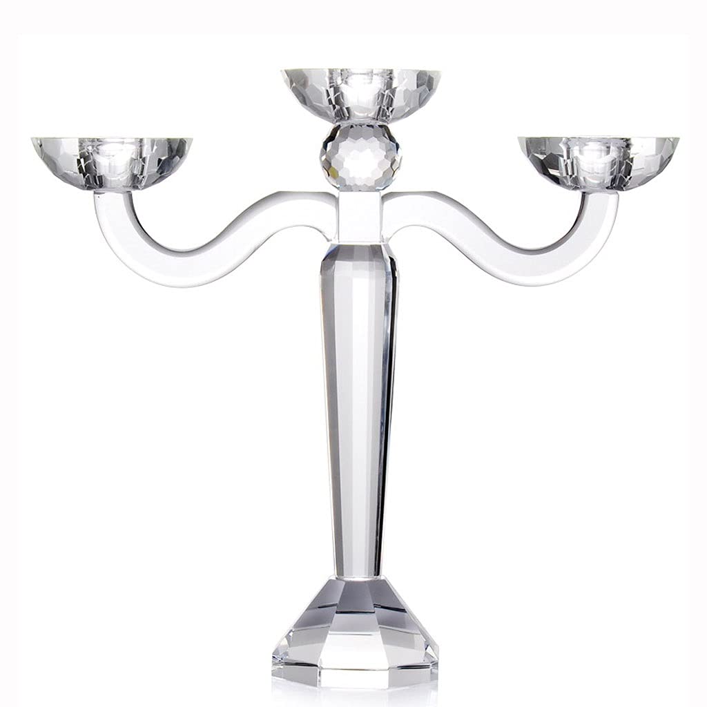metal candlesticks, Candle Holders Crystal Holder, 3 Arms Taper Candlestick, Candelabra For Table Centerpiece Wedding Christmas, Home Decor Ornaments For Li