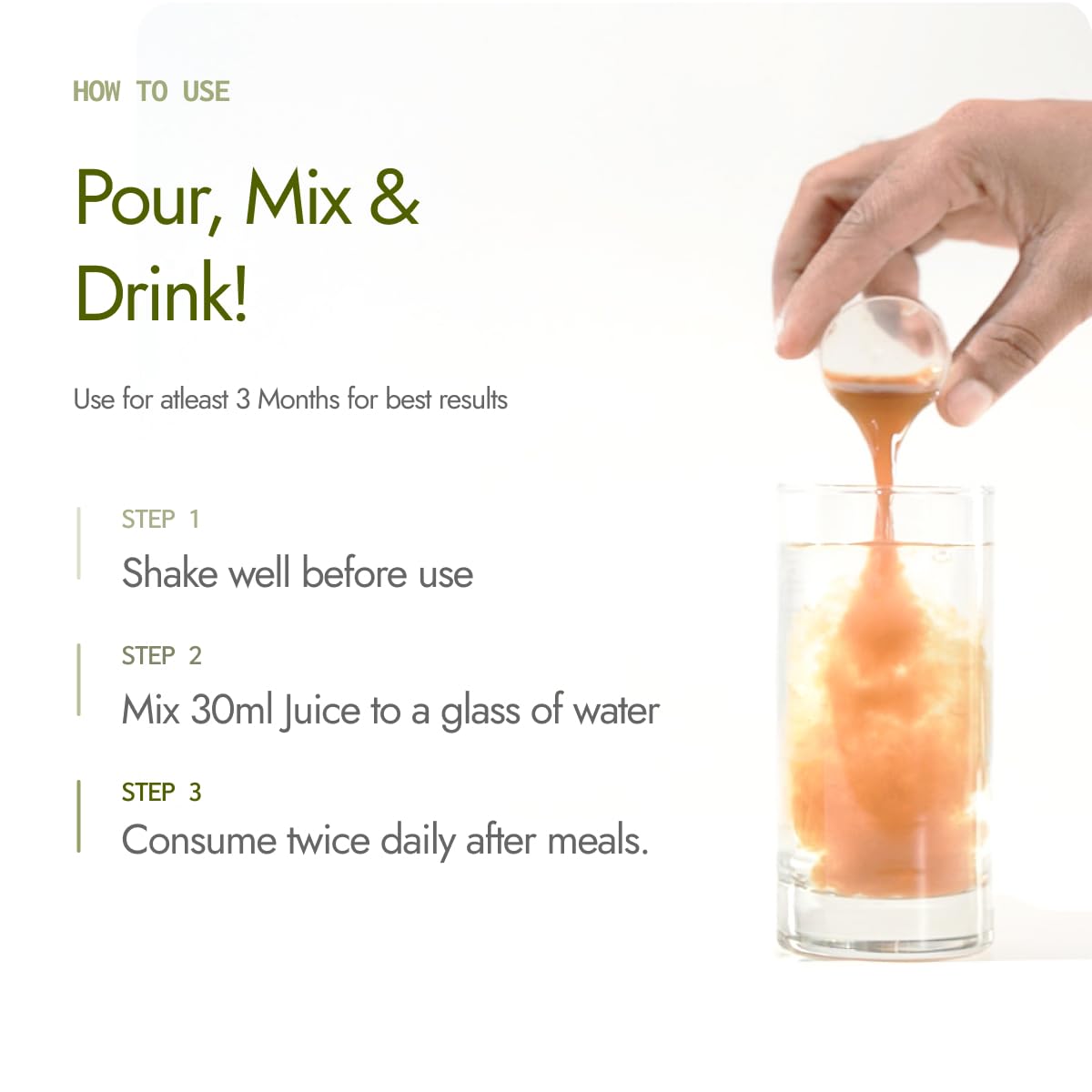 Kapiva Organic Triphala Juice for Gut Health – Natural Digestive & Constipation Relief for Adults | Triphala Powder Juice for Gas, Bloating & Stool Softening | Gut Health Supplement – 1 L