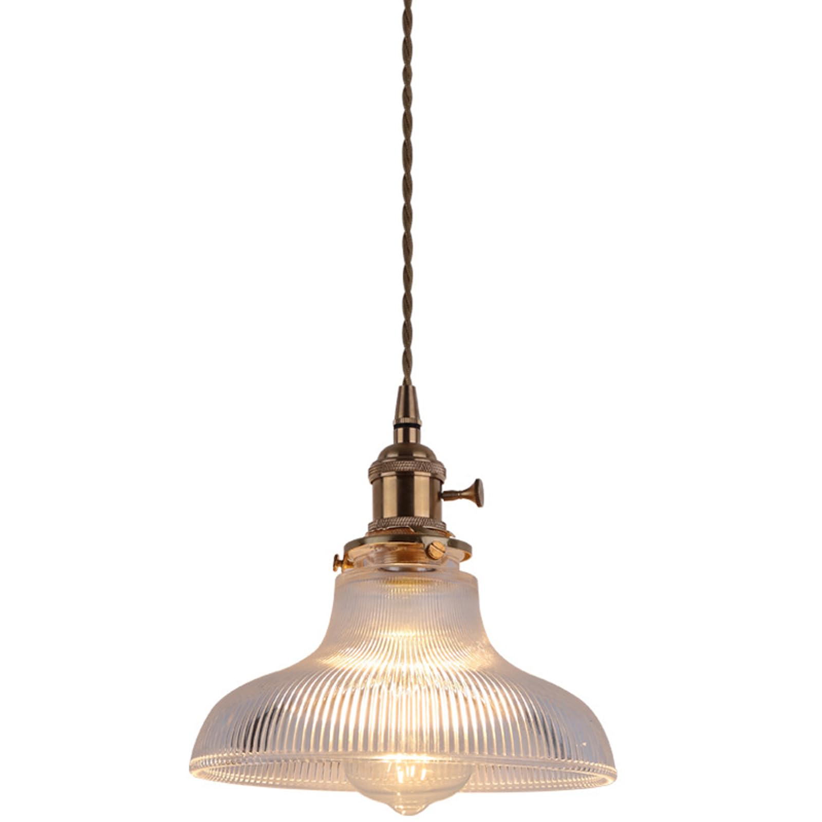 Lustre de chambre en verre de cuivre, suspension haut de gamme au design scandinave