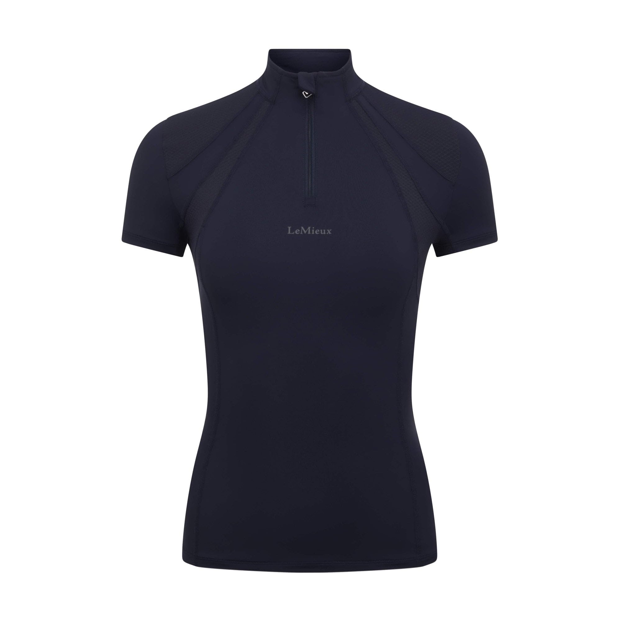 LeMieux Mia Mesh Short Sleeve Base Layer - Womens Equestrian Horse Riding Top - Navy - UK8
