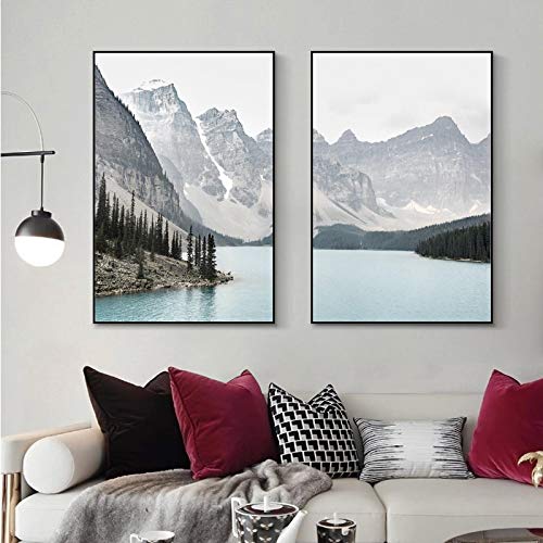 Images et affiches de paysage de montagne et lac pour décoration murale