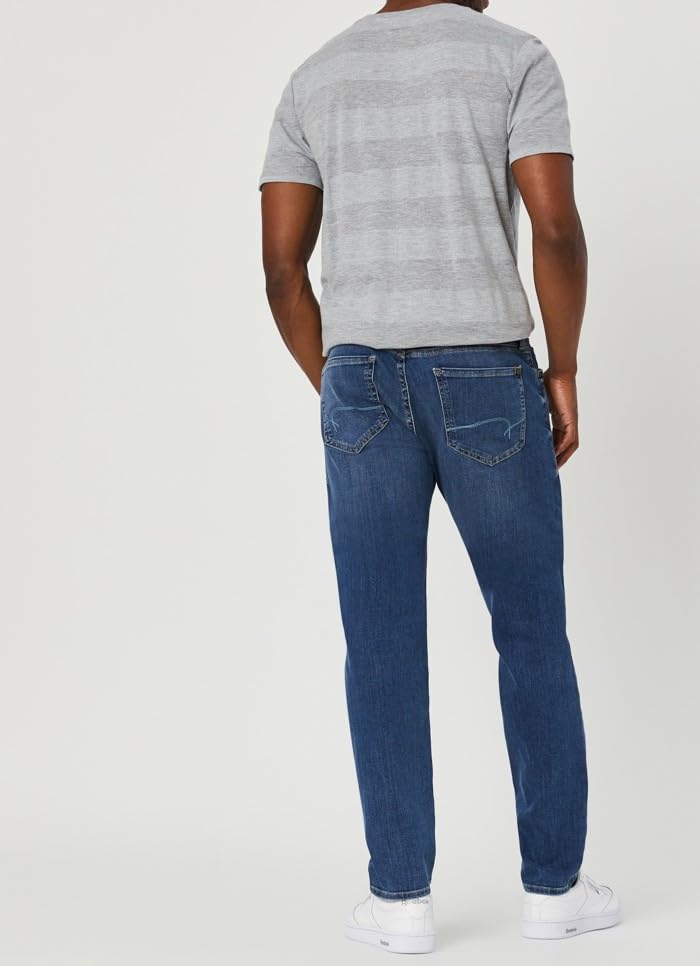Mavi Jake Men's Regular Rise Slim Leg Jeans, Mid Foggy Williamsburg, 33 x 324