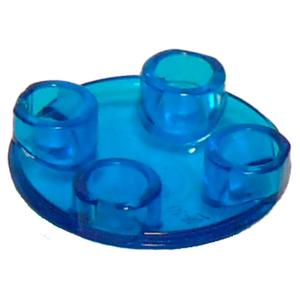 LEGO Plate, Round 2 x 2 with Rounded Bottom (Boat Stud), Part 2654, Choose Your Colour (Trans-Dark Blue, 10, count)
