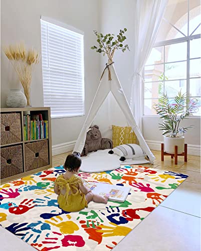 Staruia Handprints And Footprints Large Kids Rug 5'X7' thumb #7
