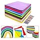 Bastelfilz, Filzbogen 40 Farben, Weicher Filzstoff zum Nähen, Filz Basteln für DIY-Dekorationen und Kinderparty-Projekte (15x15cm)