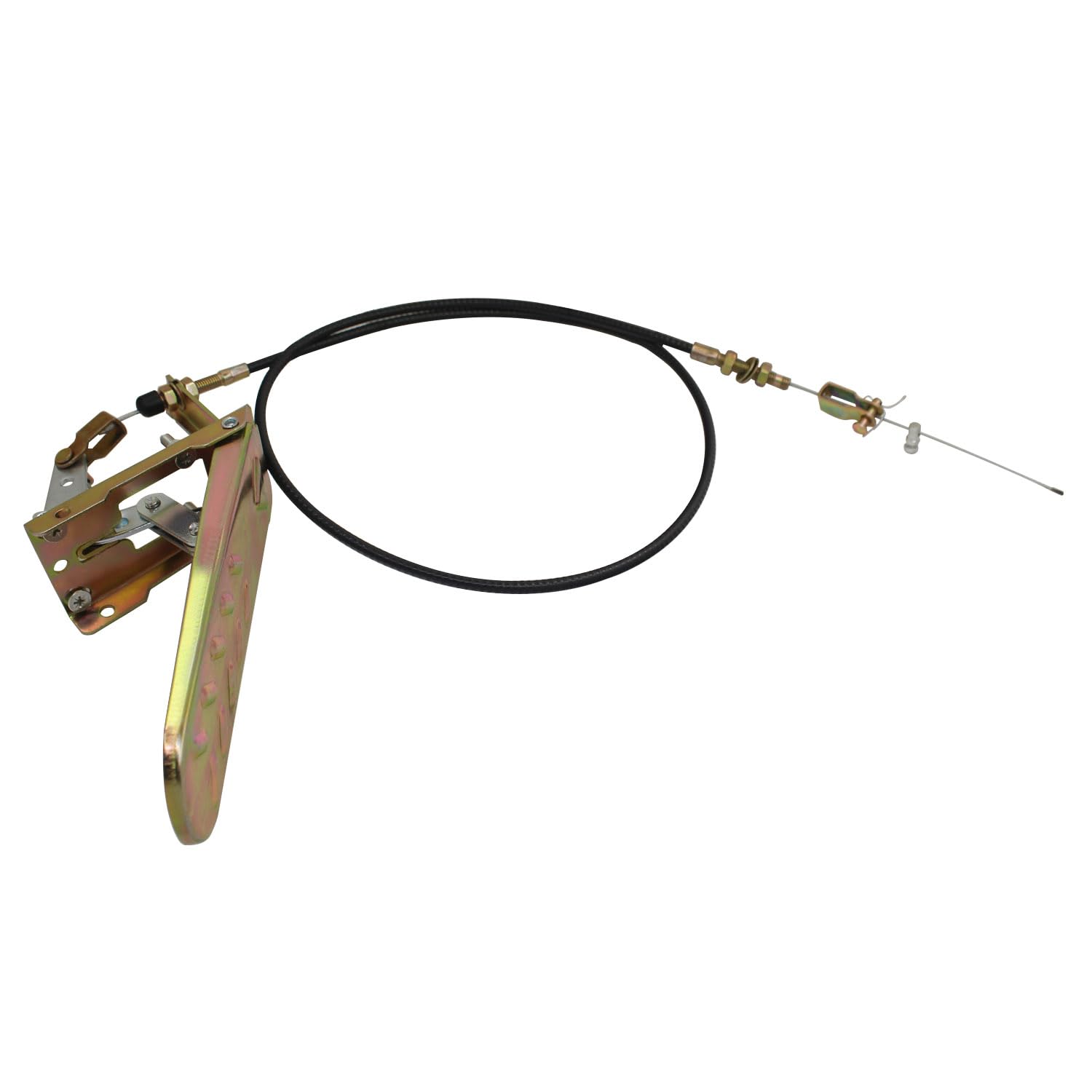 Câble d'accélérateur et levier manuel universel pour tracteur tondeuse motoculteur motobineuse débroussailleuse bateau chargeur pelle rouleau compresseur moissonneuse (1,5 m câble avec pédale)