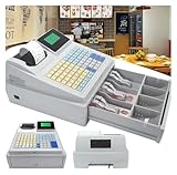 Electronic Cash Register 81 Keys Cash Register for Small Business 8 LED Digital Commercial Cash Register with Drawer for Small Business/Retail/Restaurants