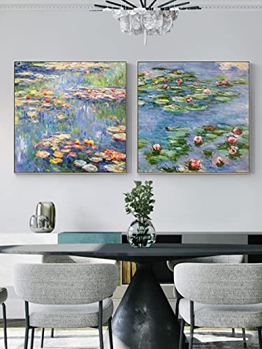 Peinture à l'huile Monet nénuphar fait main pour villa