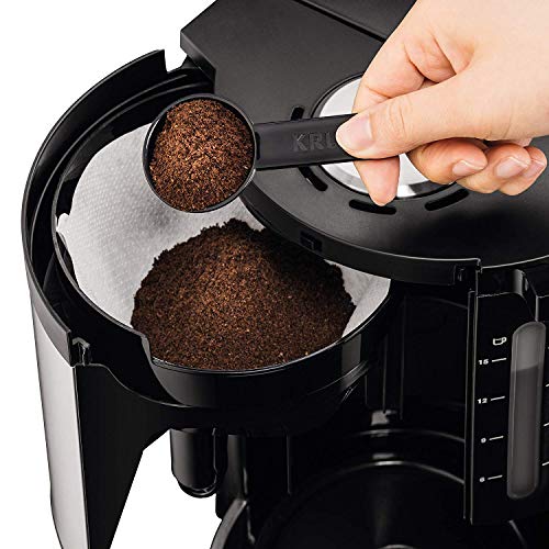 Krups KM321 Proaroma Plus Glas-Kaffeemaschine, 10 Tassen, 1100 W, modernes Design, schwarz mit Edelstahlapplikationen… – Bild 5