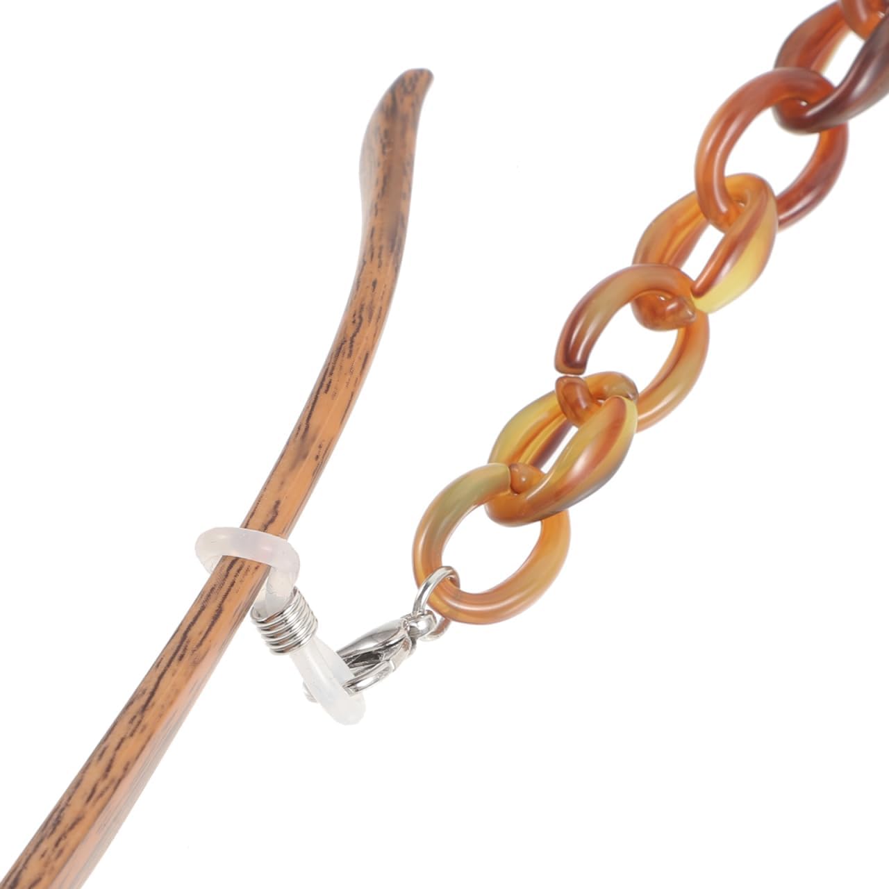 FRCOLOR Eyeglass Anti-Drop Chain Acrylic Glasses Holder Brown Stylish Sunglasses Chain for Women Durable Eyewear Strap Comfortable for Everyday Use