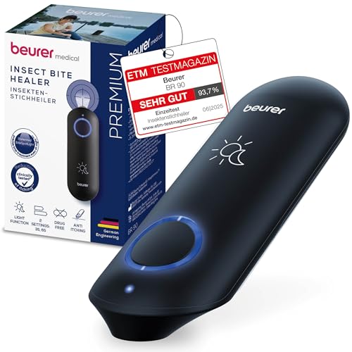 Beurer BR 90 Insektenstichheiler, Mückenstich Hitzestift zur Behandlung von Insektenstichen- und bissen, elektronischer Stichheiler ohne chemische Stoffe, zuschaltbares Licht zur Anwendung im Dunkeln