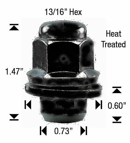 Miniatura 6 de 24 piezas Mag Lug Nuts para Toyota Factory Wheels On 12x1.25 Nissan Compatible Studs Car Truck