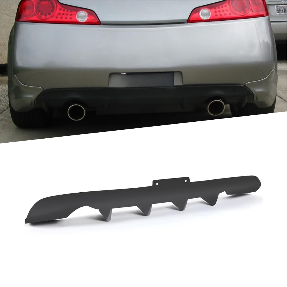 POWECHOX Rear Bumper Diffuser Spoiler for Infinite G35 Coupe 2003 2004 2005 2006 Models,Matte Black